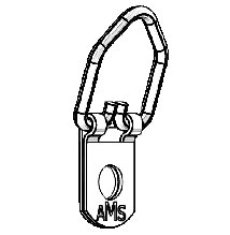 1 HOLE HANGER W/ SCREW (100 BAG)