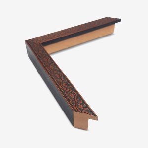 3/4 Black Brown Palladio Carved