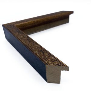 3/4 Black Gold Leaf Palladio Carved