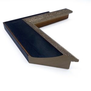 2 3/8 Black Silver Leaf