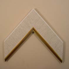 2 Natural Linen Liner With Gold