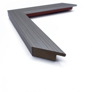 1 1/8 Flat Silver With Silver Lines