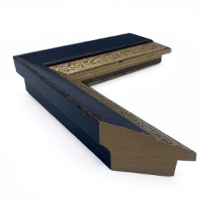 1 3/4 Black Silver Emboss