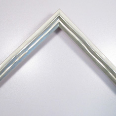 5/8 Rippled Solid Silver With White Side