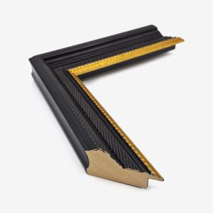 Black Gold with Gold Lip 1 9/16 x 1/2