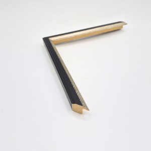 9/16 BLACK WITH SILVER - 40-WM4195 Salvador wood moulding