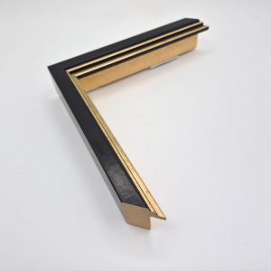 13/16 BLACK WITH SILVER STEP - 40-WM4201 Salvador wood moulding