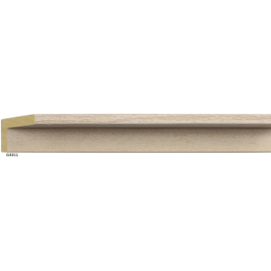 3/8" x 2" Oak Grain Light Grey Floater - 40-G3011 Universal Arquati wood moulding
