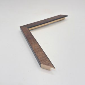 3/4 DARK WALNUT BURL SMALL CUBE OLIVA wood picture frame moulding