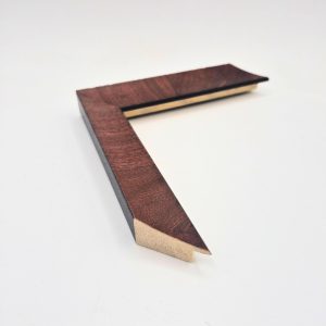 1 MAHOGANY BURL SLOPE OLIVA wood picture frame moulding